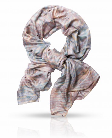 Палантин Женский SN-LAVEND.STRIPE/BEIGE